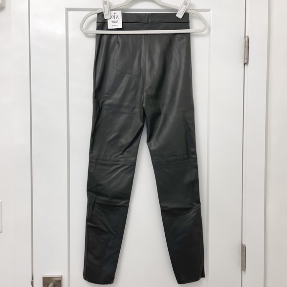 *NWT* Zara Faux Leather Leggings - Picture 5 of 6